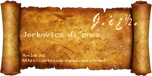Jerkovics Ágnes névjegykártya
